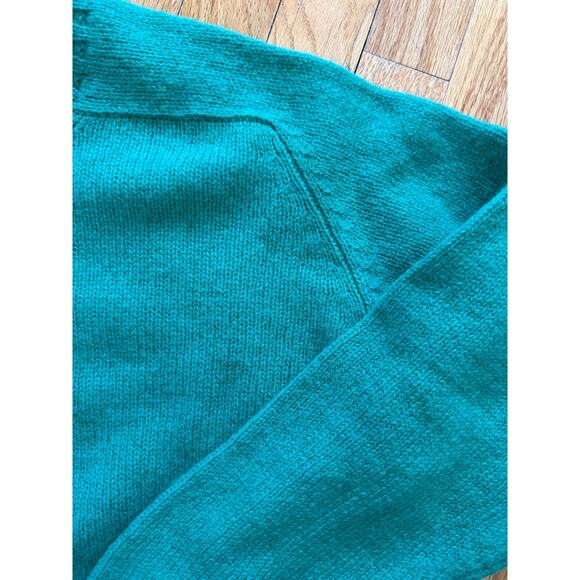 Vintage 100% Scottish Shetland Wool Sweater Mens Green Blue Medium - Picture 3 of 5